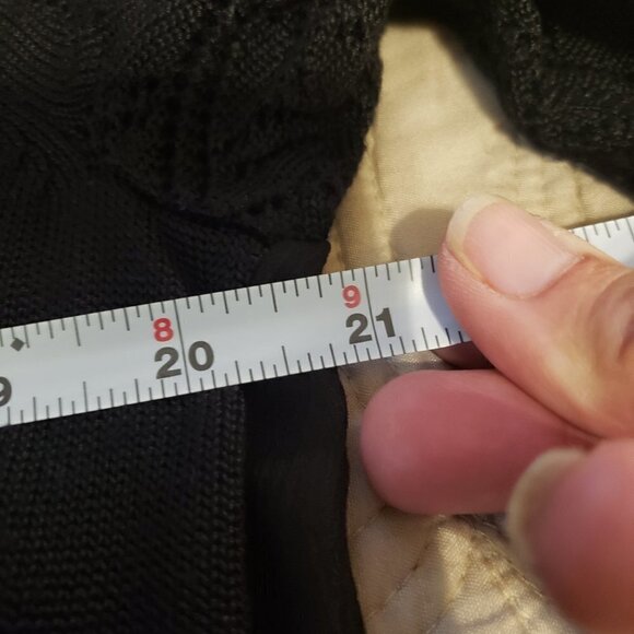 MADISON Black Cardigan Sweater with Sheer back - Picture 3 of 12